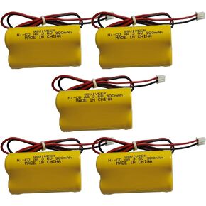 GSUIVEER 3.6V 900mAh Ni-Cd Exit Sign Emergency Light Battery Pack Compatible Unitech 6200RP Lowes OSA230 Lowes 253799 Unitech LEDR-1 (5 Pack)