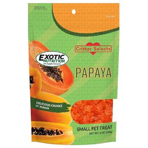 Papaya Treat 1/2 LB - Healthy Natural Dried Fruit Treat - Rabbit, Guinea Pig, Hamster, Gerbil, Rat, Parrot, Sugar Glider, Squirrel, Birds & Small Pets