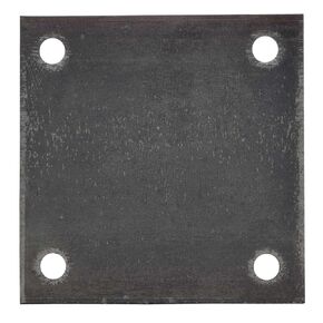 6" x 6" x 1/4" Hot Rolled A36 Steel Base Plate with (4) 9/16" Holes for 1/2" Bolts - Custom Fabricated