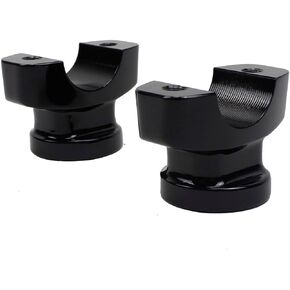 POWER JAMES Black Low Profile Straight Handlebar Risers 1 1/4 inch for Harley Davidson Breakout FXBR/S FXSB 2013-2023 with 1.25" Clamping Area