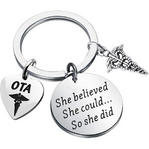 ENSIANTH OTA Gift Occupational Therapist Assistant Keychain OTA Graduation Gift Occupational Therapy Gift