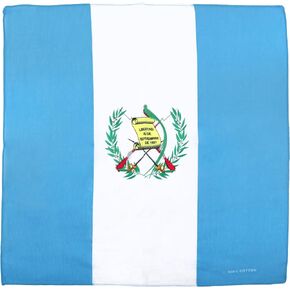 Motique Accessories Large Cotton Bandanas - Guatemala Flag Guatemalan Bandanna