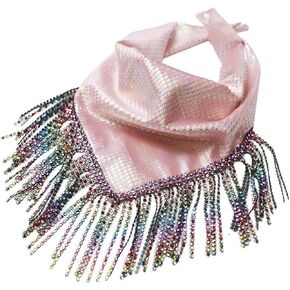 SLITHICE Fringe bandanas for women Rhinestone bandana laser print