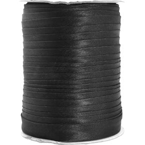 Mandala Crafts Black Single Fold Bias Tape for Sewing - 5/8 Inch 55 Yards Bias Tape Single Fold for Hemming Piping - Black Bias Binding Tape for Quilt Binding Seam Binding