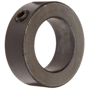 Climax Metals C-100-BO Black Oxide Plated Steel Shaft Collar, One Piece, Set Screw Style, 1" Bore, 1-1/2" Outside Diameter, 5/8" Width, 5/16"-24 x 1/4" Set Screw