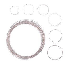Sterling Silver Wire for DIY Bracelet Necklace Jewelry Jewelry Craft Accessories Colorfast Beading Wire Cord String 26 Gauge/ 50CM