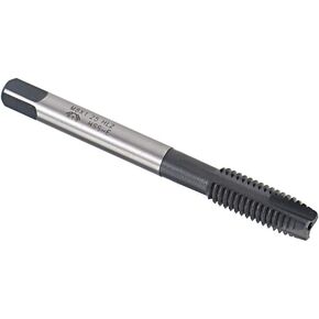 uxcell M12 x 1.75 Spiral Point Threading Tap, H2 Tolerance High Speed Steel TICN Coated, Round Shank with Square End, Metric Screw Taps Tapping Bit for Machinist Thread Repair