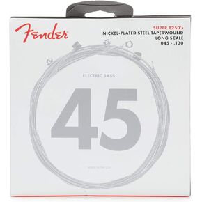 Fender 8250 Bass Strings, Nickel Plated Steel Taperwound, Long Scale, 8250M .045-.110