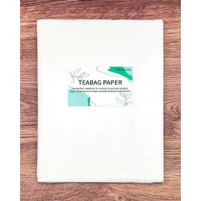 MLNSUNNY 10 Sheets of 11.8''x79'' Artist Teabag Paper for Mixed Media Art,White Wet Strength Tissue Paper, Large DIY Decorative Craft Paper for Collage,Cyanotype,Printmaking,Handmade Lanterns