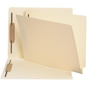 Smead End Tab Fastener File Folder, Shelf-Master Reinforced Straight-Cut Tab, 2 Fasteners, Letter Size, Manila, 50 per Box (24600)