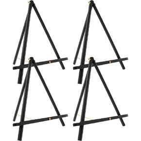 U.S. Art Supply 16" High Natural Wood Display Stand A-Frame Artist Easel (Pack of 4) - Adjustable Wooden Tripod Tabletop Holder Stand for Canvas, Painting Party, Kids Crafts, Photos, Pictures, Signs in Saudi Arabia