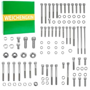 WEICHENGXIN 400EX Engine Stainless Steel Bolt Screw Kit for Sportrax 400 TRX400EX 1999-2008 TRX400X 2009-2014