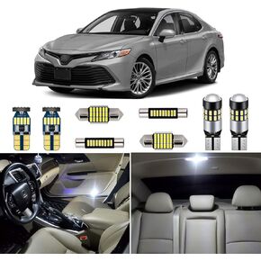 AUTOGINE 13 Piece White LED Interior Lights Kit for Toyota Camry 2012 2013 2014 2015 2016 2017 2018 2019 2020 Super Bright 6000K Interior LED Light Bulbs Package + Install Tool
