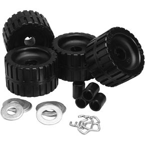 CE Smith - Ribbed Roller Kit - Sturdy Boat & Trailer Parts - Black