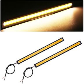 Daytime Running Light Strip for Cars，Led Strip Lights for Car，Decorative Light Bar Super Bright 12V，IP68 Waterproof，17cm Car Interior Exterior LED Strip lamp for Cars,SUVs,Trucks(Yellow)