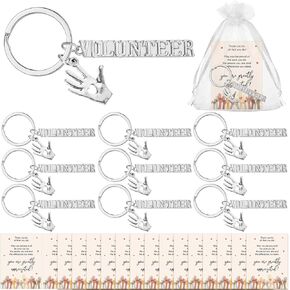 Ecation 25 Sets Volunteer Appreciation Gifts 25 Volunteer Keychain 25 Thank You Cards with 25 Organza Bags Gratitude Gifts Thank You Gifts You Make a Difference Gifts for Social Worker Staff Employee