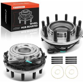 A-Premium 2 × محمل العجلة الأمامية ومجموعة المحور مع ABS و10 عروة متوافقة مع Ford F-450 Super Duty 2005-2010، F-550 Super Duty 2005-2010، RWD فقط