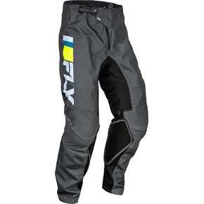Fly Racing 377-43122 Youth Kinetic Prix Pants Ice Grey/Charcoal/Hi-Vis Sz 22