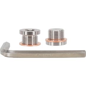 4PCS Standard M12x1.25 Thread 304 Stainless Steel Inner Hex Round Head Oil Drain Plug/Pipe Fitting with Copper Washer - Universal Fit For Automotive,Car,Bike,Motocycle,ATV,UTV,Industrial-SHINTONES