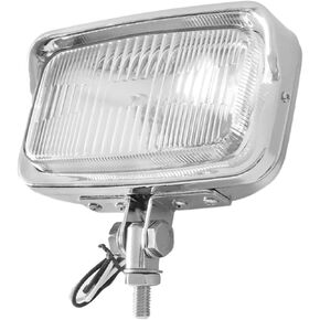 FATECIM Vintage Motorcycle Square Headlight Retro Head Light Lamp Clear Lens with Visor Universal For Harley Cruiser Bobber Chopper Yamaha Honda Cafe Racer Chrome