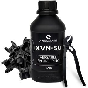 AmeraLabs XVN-50 High Presicion, Tough & Flexible 3D Printer Photopolymer Resin – for Prototyping, Engineering & Functional Parts. Low Odor 3D Printing Liquid for 4K/8K/12K LCD/DLP/SLA 3D Printers