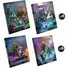 أرشيف Starfinder Alien من 1 إلى 4 وأزرار Two Star Fighter