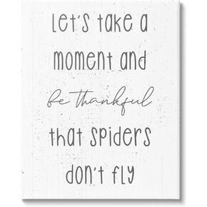 Stupell Industries Spiders Don't Fly Humor Canvas Wall Art, Design by Daphne Polselli