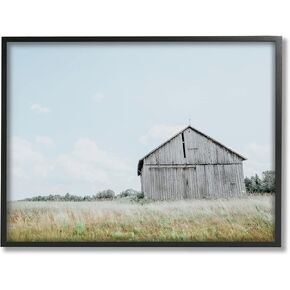 Stupell Industries Lone Countryside House Vast Rural Field Framed Wall Art, Design by Nathan Larson