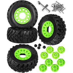 عجلات إطارات RCMYou Rc لـ 1/10 Slash 2WD 4×4، محوري/Arrma Senton/Redcat Rc4wd، عجلات إطارات Rc، 4 عبوات، أسود