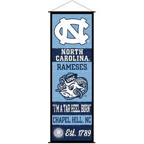 North Carolina Tar Heels Banner and Scroll Sign