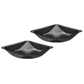 PATIKIL Square Weigh Boats, 2 Pack Plastic Large Scale Trays Powder Dispenser for Weighing Mixing, Black