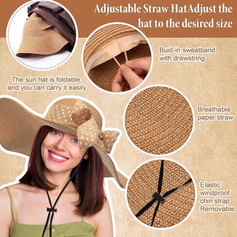 JaGely 10 Pcs Women's Straw Sun Hat Set with Swimsuit Cover up Heart Shaped Glasses Drop Earrings Leopard Print Bracelet in Saudi Arabia