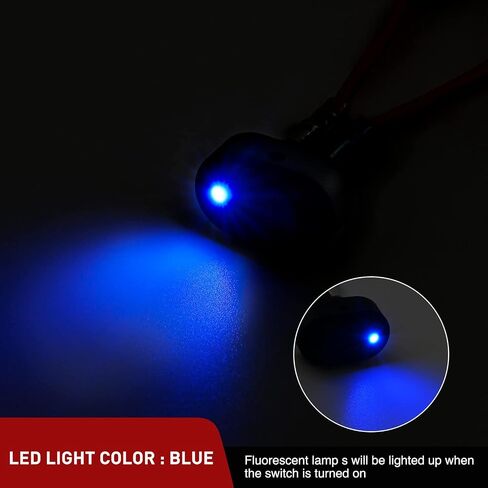 Nilight 5PCS LED Lighted Rocker Switch 12V Illuminated ON Off Toggle Switch 30A 3Pin SPST Oval Shaped Switch 12mm Hole Red Yellow Blue Green for Car Truck RV Motorcycles Marine Boats, 2 Years Warranty in Saudi Arabia