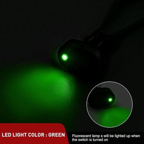 Nilight 5PCS LED Lighted Rocker Switch 12V Illuminated ON Off Toggle Switch 30A 3Pin SPST Oval Shaped Switch 12mm Hole Red Yellow Blue Green for Car Truck RV Motorcycles Marine Boats, 2 Years Warranty in Saudi Arabia