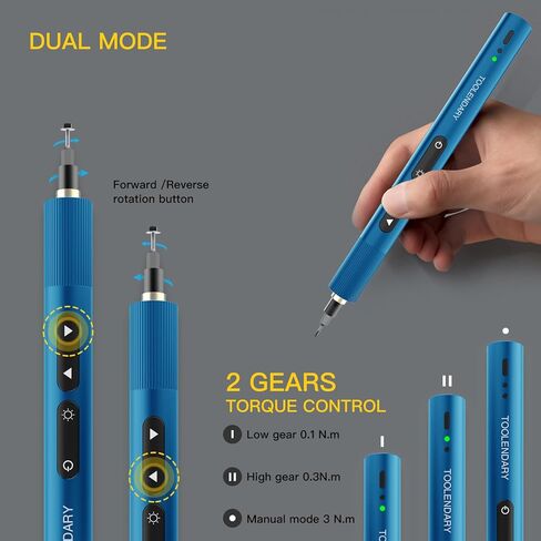مجموعات مفكات كهربائية، مجموعات مفكات كهربائية صغيرة 55 في 1، مجموعات مفكات طاقة دقيقة مع لقم مغناطيسية، مصابيح LED، مجموعات أدوات كهربائية للهاتف، النظارات، الكمبيوتر الشخصي، الكاميرا، أزرق in Kuwait