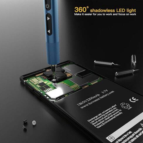 مجموعات مفكات كهربائية، مجموعات مفكات كهربائية صغيرة 55 في 1، مجموعات مفكات طاقة دقيقة مع لقم مغناطيسية، مصابيح LED، مجموعات أدوات كهربائية للهاتف، النظارات، الكمبيوتر الشخصي، الكاميرا، أزرق in Kuwait