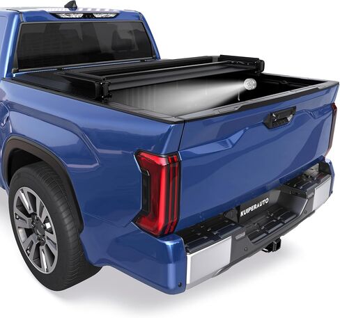 KUIPERAUTO 5 FT Roll-Up Soft Vinyl Truck Bed Tonneau Cover Fleetside w/Led Lamp Compatible for 2016-2023 Toyota Tacoma Extra Short On Top in Saudi Arabia