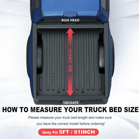 KUIPERAUTO 5 FT Roll-Up Soft Vinyl Truck Bed Tonneau Cover Fleetside w/Led Lamp Compatible for 2016-2023 Toyota Tacoma Extra Short On Top in Saudi Arabia