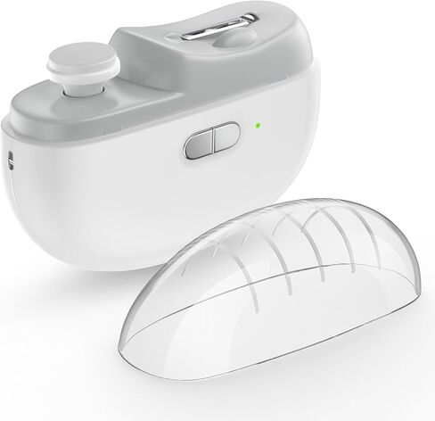 مقص أظافر كهربائي أوتوماتيكي من Yibosoar مع ضوء LED وسرعتين، قاطع أظافر وملمع 2 في 1 لتخزين قصاصات الأظافر، أداة تشذيب أظافر آمنة قابلة لإعادة الشحن للأطفال وكبار السن وهدية للبالغين in Kuwait
