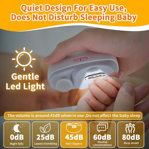 Automatic Electric Nail Clipper with Light & 2 Speeds, Nail Polisher 2 in 1 Design, Nail Clip Storage, USB Rechargeable Safety Electric Nail Trimmer Suitable for Babies,Kids, Adults and Seniors(White) in Saudi Arabia