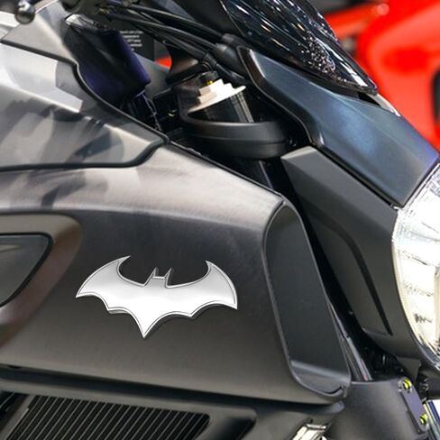 XGGYA Bat Car Badge, 3D Metal Car Emblem, Bat Car Accessories, Unique Car Stickers Truck Motorcycle Sticker(Silver 1 PCS) in Saudi Arabia