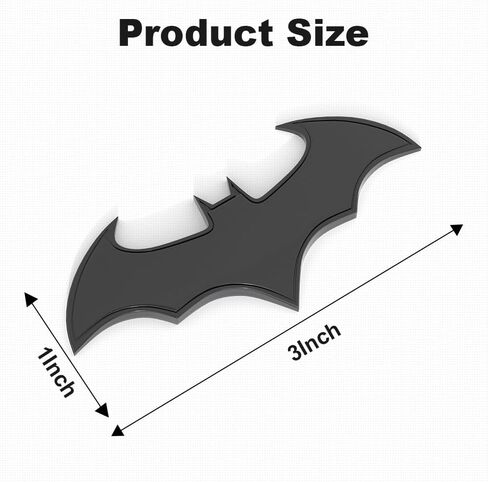 XGGYA Bat Car Badge, 3D Metal Car Emblem, Bat Car Accessories, Unique Car Stickers Truck Motorcycle Sticker(Silver 1 PCS) in Saudi Arabia
