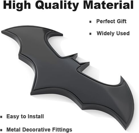 XGGYA Bat Car Badge, 3D Metal Car Emblem, Bat Car Accessories, Unique Car Stickers Truck Motorcycle Sticker(Silver 1 PCS) in Saudi Arabia