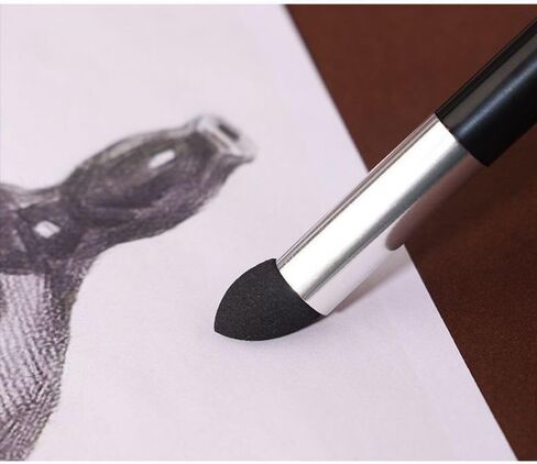 RGBMIX 2PCS Blending Sponge Pen Double Headed Washable Rubbing Brush Sketch Wipe Reusable Blending Stump for Artist Highlight Shadow Detail Correcting Tool Art Supplies in Kuwait