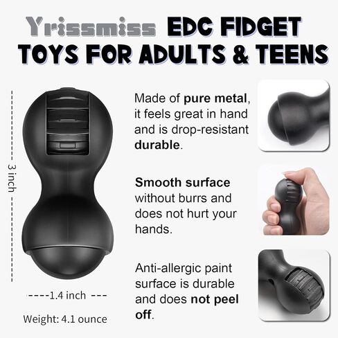 Yrissmiss EDC Metal Fidget Toys Adults, Cool Gadgets for Men Teens Boys, ADHD Toys, Autism Toys, Fidgets Desk Toys, Stress Relief Gifts for Teen Boys Adults, Cool Toys for Teens Adults MB in Saudi Arabia