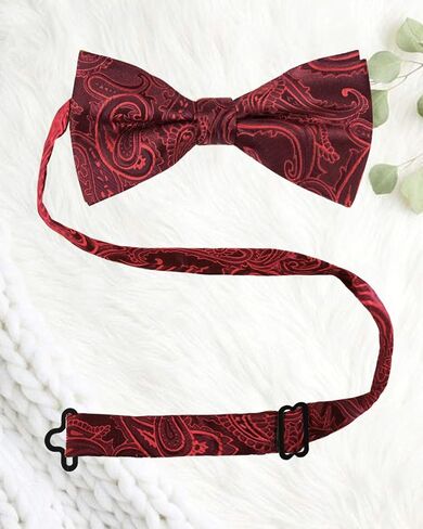Bow Ties for Men Pre-Tied Adjustable Bow Tie Paisley Bowties for Men Boys in Saudi Arabia