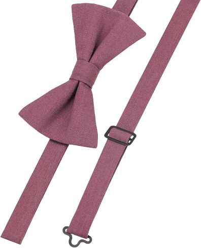 Entwineno Linen Bow Ties for Men and Kids - Solid Color Pretied Bowties in Saudi Arabia