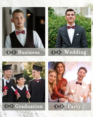 Bow Ties for Men Pre-Tied Adjustable Bow Tie Paisley Bowties for Men Boys in Saudi Arabia