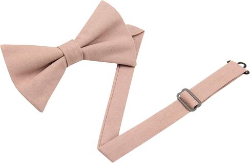 Entwineno Linen Bow Ties for Men and Kids - Solid Color Pretied Bowties in Saudi Arabia