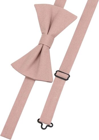Entwineno Linen Bow Ties for Men and Kids - Solid Color Pretied Bowties in Saudi Arabia